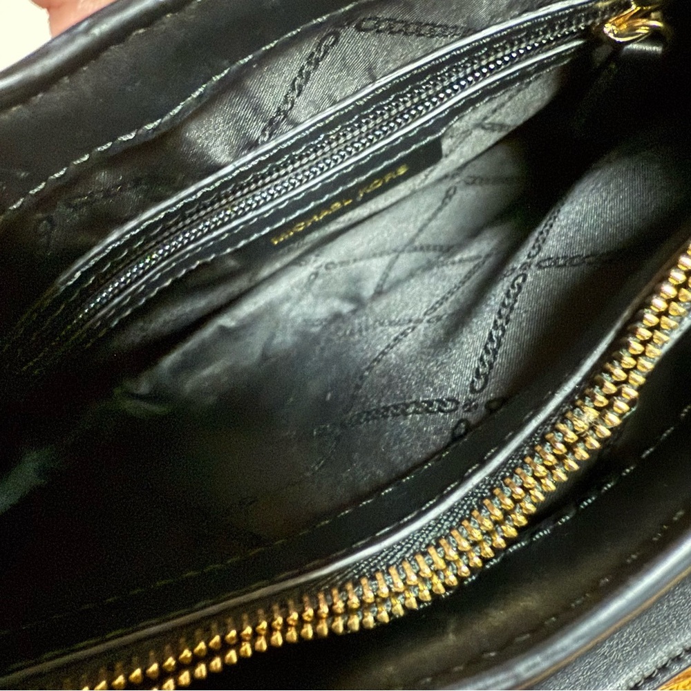 Michael Kors Black Leather Chain Shoulder Bag - Picture 6 of 6